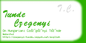 tunde czegenyi business card